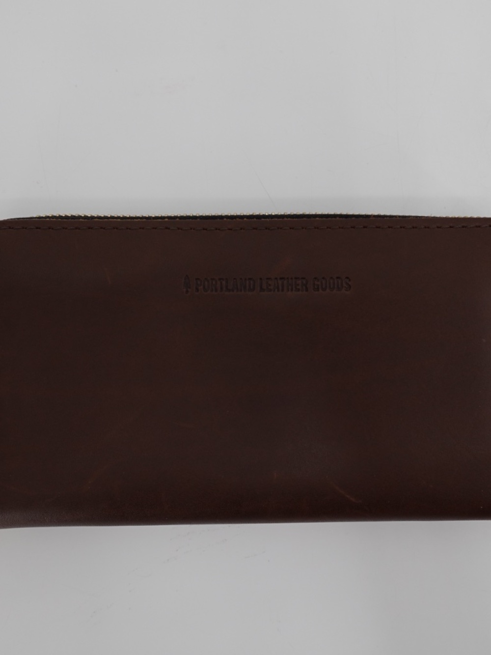 Portland Leather Goods Accordion Wallet Womens Large Brown Zip Around